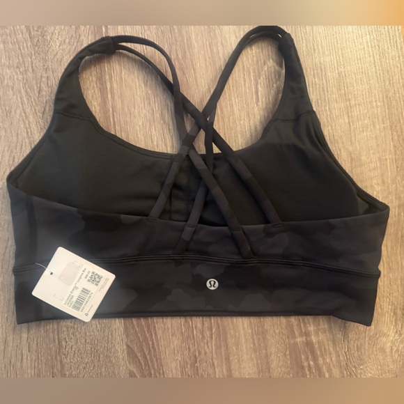 Lululemon Black Camouflage Energy Longline Sports Bra. Size 12. - Picture 11 of 15